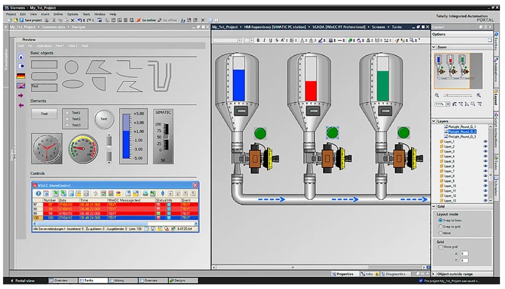 Students programming a Siemens S7-1200 PLC during automation training